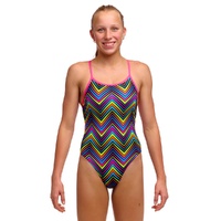 Funkita Girls Up Down ECO Single Strap One Piece Swimwear, Girls Full Piece Swimsuit