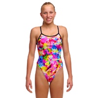 Funkita Girls 	Tag Her ECO Single Strap One Piece Swimwear, Girls Full Piece Swimsuit