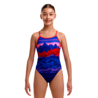 Funkita Girls High Lights ECO Single Strap One Piece Swimwear, Girls Full Piece Swimsuit