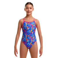 Funkita Girls	Dragons Den ECO Single Strap One Piece Swimwear, Girls Full Piece Swimsuit