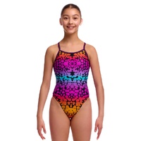 Funkita Girls Wild Animal ECO Single Strap One Piece Swimwear, Girls Full Piece Swimsuit