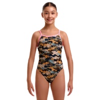 Funkita Girls Bilko Baby ECO Single Strap One Piece Swimwear, Girls Full Piece Swimsuit