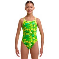 Funkita Girls Try Tonic ECO Single Strap One Piece Swimwear, Girls Full Piece Swimsuit