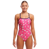 Funkita Paper Pink ECO Single Strap One Piece Women's Swimwear, Ladies Swimsuit