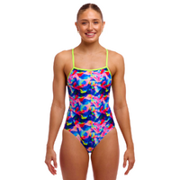 Funkita Wet Wave ECO Single Strap One Piece Women's Swimwear, Ladies Swimsuit