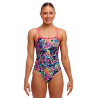 Funkita Lolly Leopard ECO Single Strap One Piece Women's Swimwear, Ladies Swimsuit