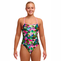 Funkita Sub Lime ECO Single Strap One Piece Women's Swimwear, Ladies Swimsuit