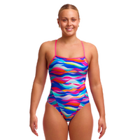 Funkita Royal Wave ECO Single Strap One Piece Women's Swimwear, Ladies Swimsuit