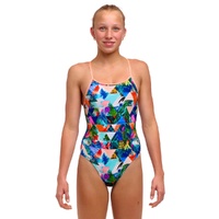 Funkita Girls 	Palm Prism ECO Diamond Back One Piece Swimwear, Girls Full Piece Swimsuit