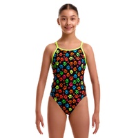 Funkita Girls Pawsome ECO Diamond Back One Piece Swimwear, Girls Full Piece Swimsuit