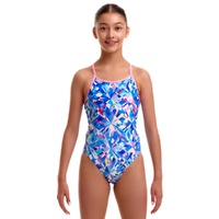 Funkita Girls Crystal Mess ECO Diamond Back One Piece Swimwear, Girls Full Piece Swimsuit