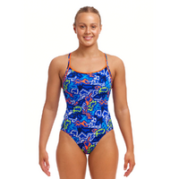 Funkita Women's Broken Hearts ECO Diamond Back One Piece Swimwear, Women's Swimsuit