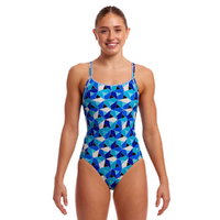 Funkita Women's Tetra Tonic ECO Diamond Back One Piece Swimwear, Women's Swimsuit