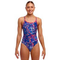 Funkita Women's Mad Cat ECO Diamond Back One Piece Swimwear, Women's Swimsuit