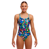 Funkita Women's Birdie Wordie ECO Diamond Back One Piece Swimwear, Women's Swimsuit