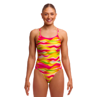 Funkita Women's Custard Cakes ECO Diamond Back One Piece Swimwear, Women's Swimsuit