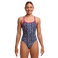Funkita Women's ECO Diamond Back One Piece Swimwear, Women's Swimsuit - Stickler