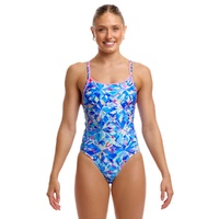Funkita Women's ECO Diamond Back One Piece Swimwear, Women's Swimsuit - Crystal Mess