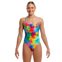 Funkita Women's ECO Diamond Back One Piece Swimwear, Women's Swimsuit - Falling Colours