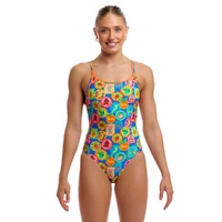 Funkita Women's ECO Diamond Back One Piece Swimwear, Women's Swimsuit - Five Serves
