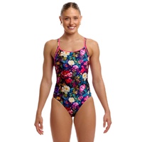 Funkita Women's ECO Diamond Back One Piece Swimwear, Women's Swimsuit - Bed Of Roses
