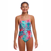 Funkita Girls Ripple Reflect ECO Strapped In One Piece Swimwear, Girls One Piece Swimsuit
