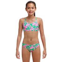 Funkita Girls Blossom Fly ECO Racerback Two Piece Swimwear, Girls Two Piece Swimsuit
