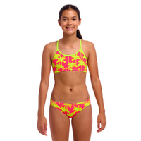 Funkita Girls Sweet Coconuts ECO Racerback Two Piece Swimwear, Girls Two Piece Swimsuit