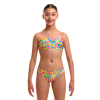 Funkita Girls Hillary Puff ECO Racerback Two Piece Swimwear, Girls Two Piece Swimsuit