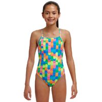 Amanzi Jewel Tie Back Girls One Piece Swimwear, Girls Swimwear 