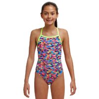 Funkita Go Gammon Girls Tie Me Tight One Piece Swimwear, Girls Full Piece Swimsuit