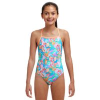 Funkita Birdsville Girls Tie Me Tight One Piece Swimwear, Girls Full Piece Swimsuit