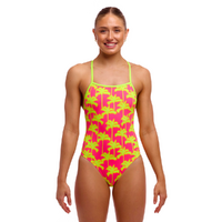 Funkita Sweet Coconuts ECO Tie Me Tight One Piece Women's Swimwear, Chlorine Resistant Swimwear