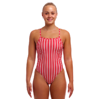 Funkita Candy Man ECO Tie Me Tight One Piece Women's Swimwear, Chlorine Resistant Swimwear