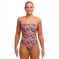 Funkita Killer Flowers ECO Tie Me Tight One Piece Women's Swimwear, Chlorine Resistant Swimwear