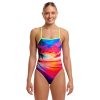 Funkita Touch Of Paradise  ECO Tie Me Tight One Piece Women's Swimwear, Chlorine Resistant Swimwear