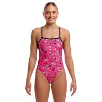 Funkita Sketchy Tie Me Tight One Piece Women's Swimwear, Ladies Swimwear