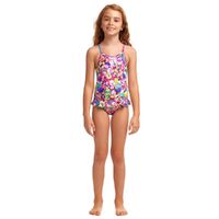 Funkita Garden Party Toddlers Belted Frill One Piece Swimwear, Toddler Girls One Piece Swimwear