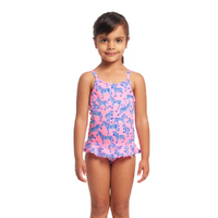Funkita ECO Twinkle Toes Toddlers Belted Frill One Piece Swimwear, Toddler Girls One Piece Swimwear