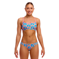 Funkita Women's  In A Flap ECO Crop Top Two Piece Swimwear, Ladies Two Piece Swimsuit