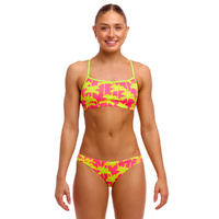Funkita Women's Sweet Coconuts ECO Crop Top Two Piece Swimwear, Ladies Two Piece Swimsuit