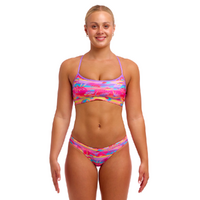 Funkita Women's Leave In ECO Crop Top Two Piece Swimwear, Ladies Two Piece Swimsuit