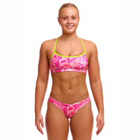 Funkita Women's Rosie Cheeky ECO Crop Top Two Piece Swimwear, Ladies Two Piece Swimsuit