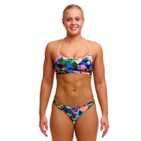 Funkita Women's Palm Prism ECO Crop Top Two Piece Swimwear, Ladies Two Piece Swimsuit