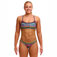Funkita Women's Packed Up ECO Crop Top Two Piece Swimwear, Ladies Two Piece Swimsuit