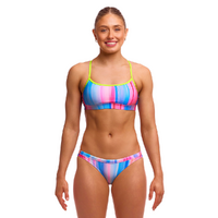 Funkita Women's Curtain Call ECO Crop Top Two Piece Swimwear, Ladies Two Piece Swimsuit