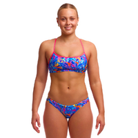 Funkita Women's 	Dragons Den ECO Crop Top Two Piece Swimwear, Ladies Two Piece Swimsuit