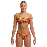 Funkita Women's Try the Lot ECO Crop Top Two Piece Swimwear, Ladies Two Piece Swimsuit