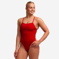 Funkita Still Red Ladies Single Strength One Piece Swimwear, Women's Swimsuit