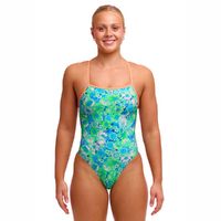 Funkita Green Green Grass Ladies Single Strength One Piece Swimwear, Women's Swimsuit